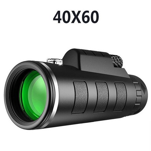 40X60 HD 전문 망원경 Monocular Night 강력한 쌍안경 방수 미니 포켓 줌 스마트 폰 사냥 캠핑, 01 Single Telescope