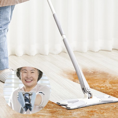 [림트레이딩] 짜고짜고 자동청소기 물걸레 기계식 세차 밀대 바닥 극세사, 2개