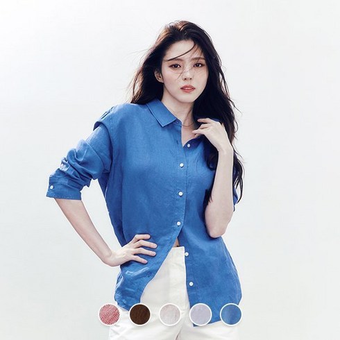344518 여 린넨 셔츠 - (백화점 상품) 지오다노 [지오다노] 344518 여 린넨 셔츠 468511 320103, 02브라운_M