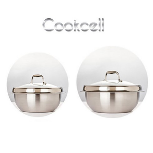 쿡셀 가마솥 블랙큐브 통3중 프리미엄 2종세트(블랙) 16cm+22cm