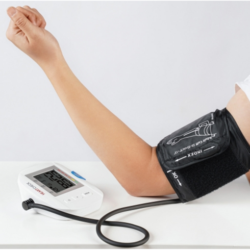 하트첵 자동 전자혈압계 HL868EA 팔뚝형 가정용 혈압측정기 휴대용 심박수측정기, 1개