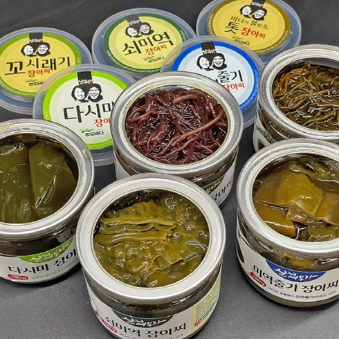 완도 밥도둑 장아찌 5종 1.4kg / 톳 쇠미역 꼬시래기 미역줄기 다시마, 1개