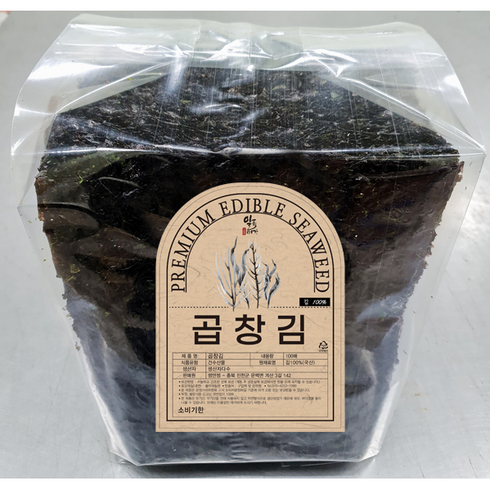 곱창김 - 곱창김 100장 곱창돌김 지주식 김 완도 대천 신안 해남 진도 장흥 선물세트, 1개