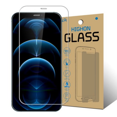 1+1 아이폰13프로맥스 강화유리 액정보호필름, 아이폰13ProMax 강화유리필름5매1Box