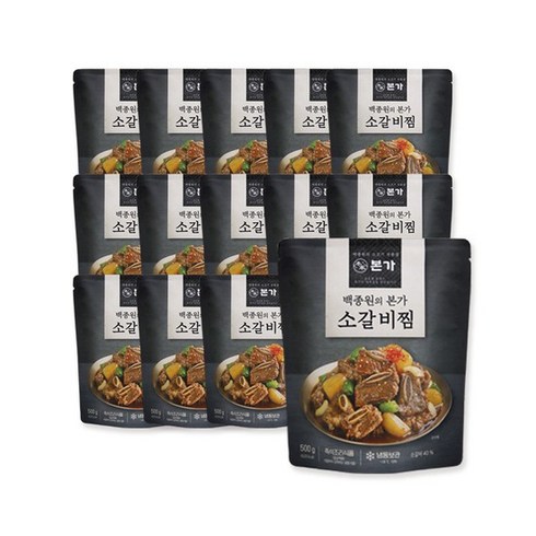 2023년 가성비 최고 백종원본가갈비찜 - [백종원 본가] 소갈비찜 500g *14팩, 14팩
