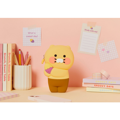 카카오프렌즈 고구마가 좋아 실리콘 필통_춘식이, 춘식이