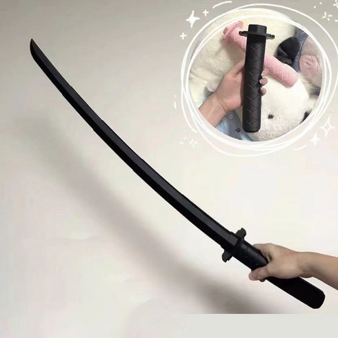 LBD005 토이톡 사무라이 나이프 틱톡 당근칼 3d카타나 장난감 2P, 80cm블랙
