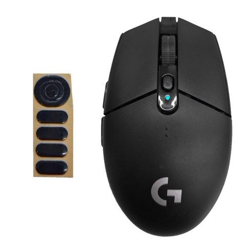 로지텍 G304 LIGHTSPEED 게이밍 무선 마우스 + 마우스피트 세트, 블랙