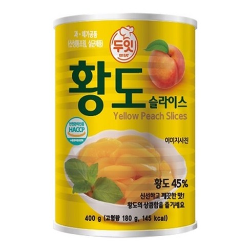 황도 - 두잇 황도슬라이스 400g 1BOX (24입), 24개