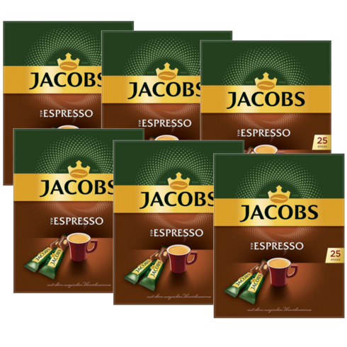 저스트어콥스 - 야콥스 에스프레소 독일 커피 스틱 Jacobs instant coffee espresso 25개입 6팩, 6개