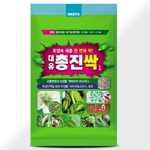 대유 총진싹 입제 3kg-뿌리파리 총채벌레 해충관리 유기농업자재, 총진싹 입제 3kg, 1개