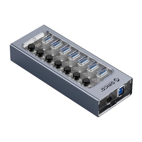 2024년 가성비 최고 오리코 USB 허브 - 오리코 AT2U3-7AB 7포트 유전원 USB허브, 그레이