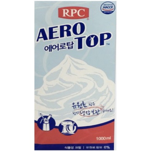 에어로탑 - RPC 에어로탑 1000ml 휘핑크림 식물성크림 AERO TOP, 8개, 1L