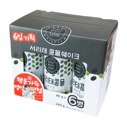 서리태 콩물 쉐이크 40g x 6병 +미니약과증정