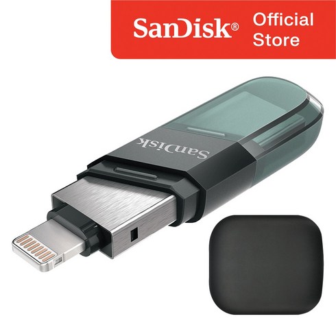 샌디스크 USB 메모리 iXpand Flip 8핀 OTG 3.0 / USB 보관 케이스, 128GB