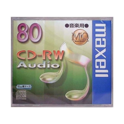 맥셀뮤직 CD RW 80분 1카운트 10mm 케이스 50팩 cdrwa80mq. 1TP