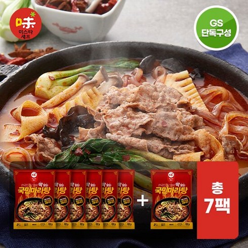 미스타셰프 국민마라탕 550g 6팩 + 1팩 추가 (총 7팩), 단품