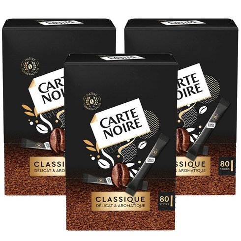 CARTE NOIRE 까르떼누아 클래식 인스턴트 커피 80개입 3개, 80개