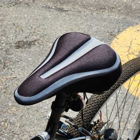 자전거안장 - 메이세컨드 자전거 안장 쿠션 커버 프리미엄 실리콘 젤 메모리폼, 1개