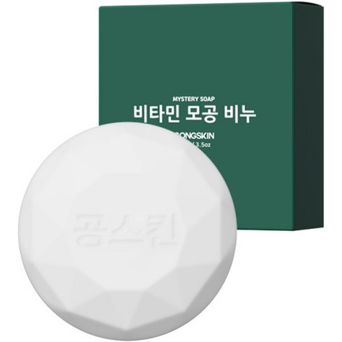 1+1 공스킨 어성초 비누 히알루론산 비타민c 알로에 티트리잎오일 성분 추가 트러블 모공비누, 2개, 100g