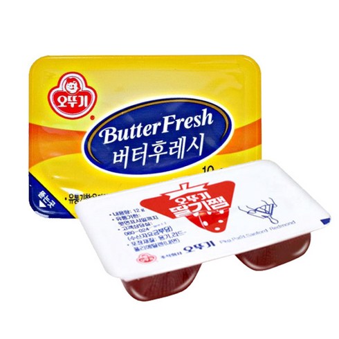 [오발] 오뚜기 버터후레쉬50개+딸기잼디스펜팩50개 셋트_1박스 일반택배, 100개