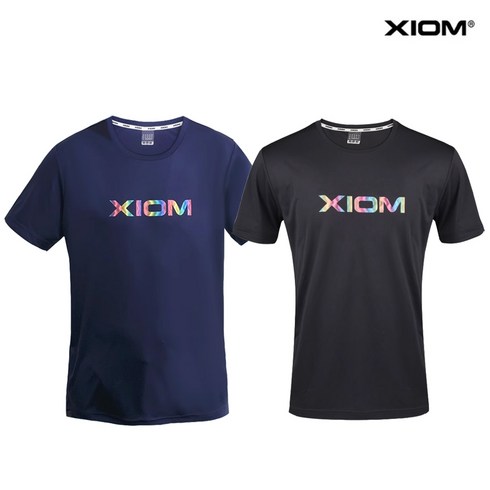 엑시옴 XIOM 탁구복 반팔 티셔츠 상의 기능성 남녀공용 유니폼 연습 강습 경기 시합