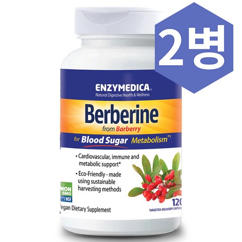 엔자이메디카 베르베린 500mg, 2개, 120정