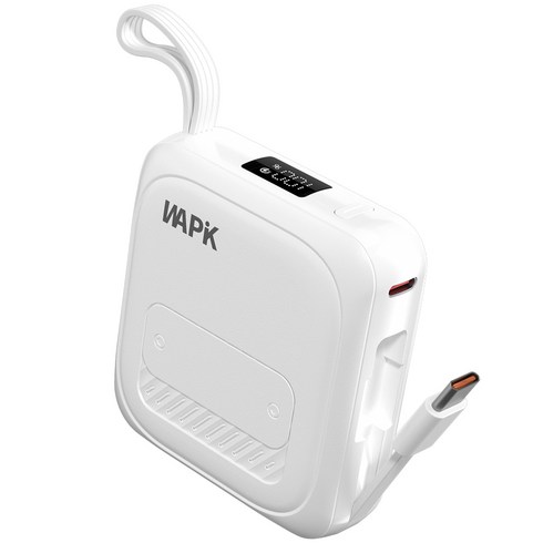 와피크 PD 22.5W 고속충전 초소형 미니 보조배터리 M3 10000mAh, 화이트