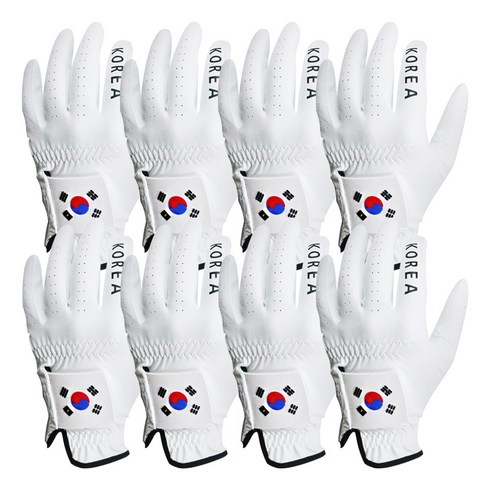 2023년 가성비 최고 루디스 국가대표장갑 - 국가대표 태극기 골프장갑 최고급퀄리티 세탁가능 터치가능 방수기능 남성 8p, 화이트