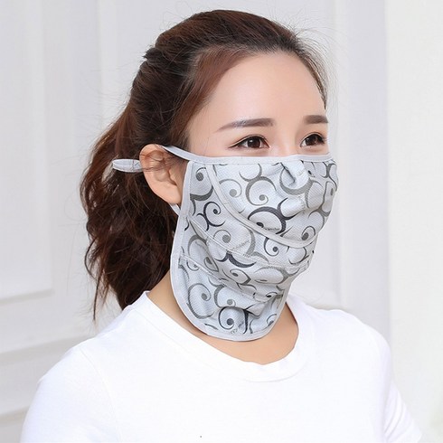 오픈형 마스크 통기성 자외선차단 UV 햇빛 얼굴가리개