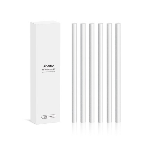 2023년 가성비 최고 에버홈 가습기 노즐 - 시홈 트윈미스트 800ml 무선 미니가습기 전용필터 6개입, 1통, SH-HF54