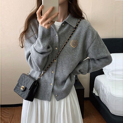 2023년 가성비 최고 골프가디건 - 카라 니트 가디건 페리엔CD