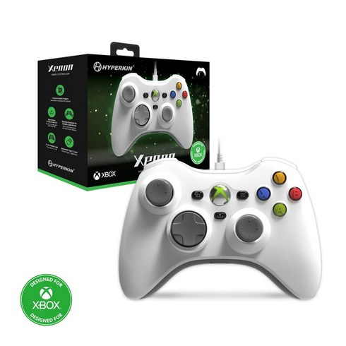 Xenon 유선 컨트롤러 화이트 Xbox Series XSXbox One PC(Windows10・11)용(공식 라이센스 상품), 1개