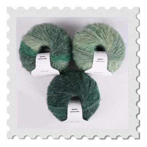 Mohair Yarn Wool Thresh Knitted 실 부드럽고 편안한 뜨개질, 08, 1개