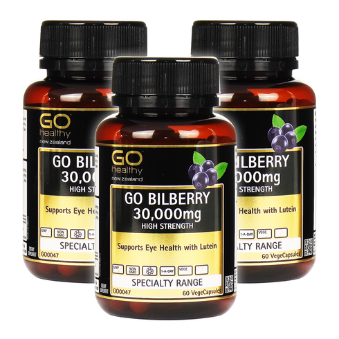 GO healthy Bilberry 고헬씨 빌베리 30000mg 60캡슐, 60정, 3개