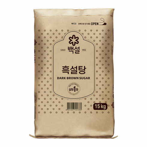 흑설탕15kg - 백설 흑설탕 15kg, 1개