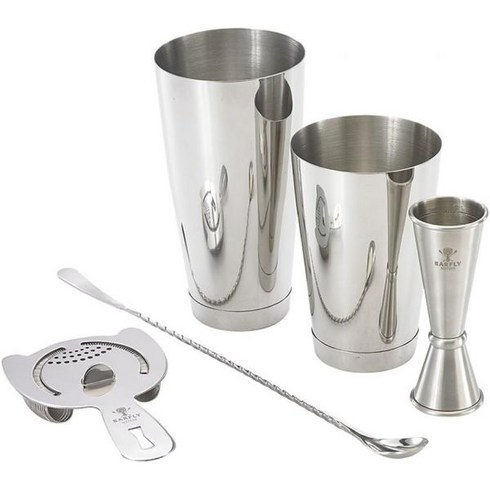 Barfly 칵테일 베이직 세트 5개 스테인리스 스틸 M37101, Stainless Steel