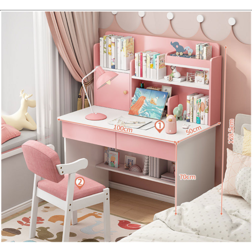 어린이책상의자세트 - 책상 어린이 책상 (의자 포함 안 함) 2종 800/1000/1200MM A880-296, 핑크색