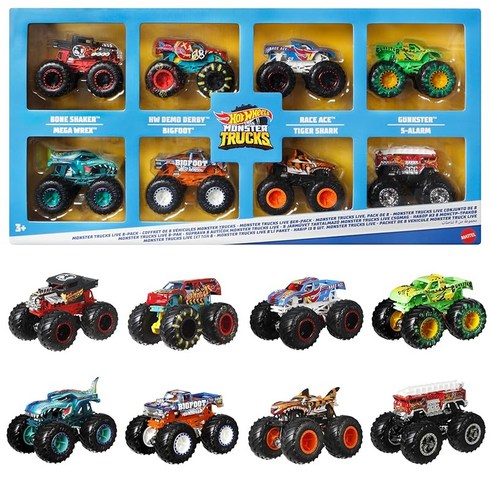핫휠 - 핫 휠 Hot Wheels 몬스터 트럭 8팩 미니카 8대 세트 3살 HDB12