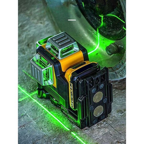 3D 12 16 라인 그린 레이저 레벨기 수평기, DEWALT (18/20V) 5.0, 1개