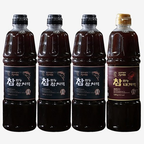 오색단지 참만능참치액 900ml(1 040g) x 3병 + 참만능대게액 900ml(1 050g) x 1병