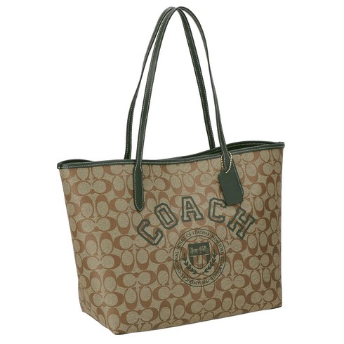 코치가방 - [코치] 토트백 CB869 VARSITY SIGNATURE CITY TOTE 여성 IMKHAKIAMAZONGREEN []