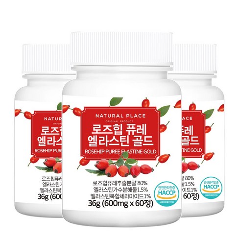 로즈힙 퓨레 엘라스틴 프리미엄 60정 1개, 3개