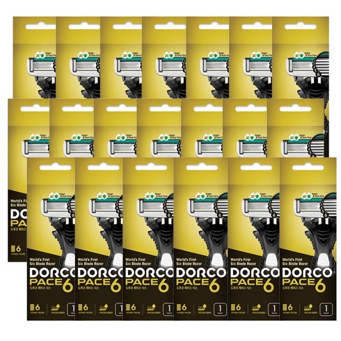 도루코 PACE6 페이스6 휴대용 6중날 면도기 일회용 면도기 개별포장 (선택옵션), 20개, 1개입
