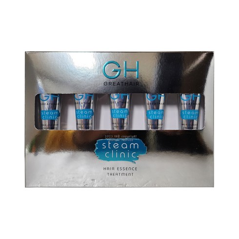 그레이트헤어 스팀클리닉 헤어에센스 트리트먼트 1BOX (15ml*5개), 5개, 0.015l