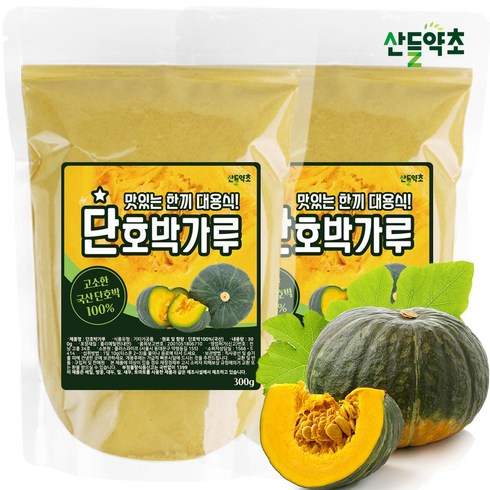 단호박분말 - 국내산 단호박 분말 가루 300g, 2개