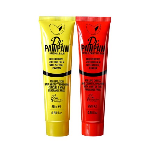 닥터포포 포포크림 고보습 멀티 립밤 25ml x 2개 (오리지널+컬러5종 택1), 1개, 01_오리지널 25ml + 레드 25ml