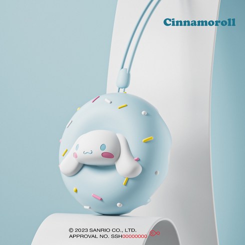 2023년 가성비 최고 시나모롤손난로 - 산리오 정품 시나모롤 도넛 휴대용 손난로 충전식 보조배터리 +Integrated International Trade Co. Ltd 머리핀, 4000mah, 시나모롤-블루