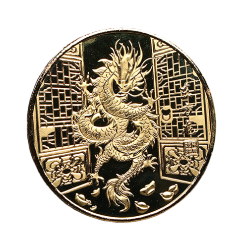 기념주화 코인 Coin 용의 해 Dragon 40mm 24K GP 금도금 +파우치포장