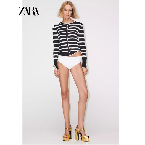 ZARA 자라 스트라이프 베이직 가디건